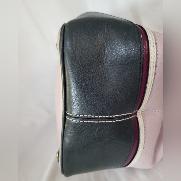 Coach Laura Spectator Violet/Navy/Plum Pebbled Leather purse - Picture 8 of 12